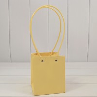 Пакет подарочный "Ваза для цветов" 13*13*15 Жёлтый 1/10 1/250 Арт: 000586G/4