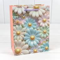 Пакет подарочный с блёстками "Цветы" (микс 262) 18*23*10 210г 1/20 1/360 Арт: 000262E - Пакет подарочный с блёстками "Цветы" (микс 262) 18*23*10 210г 1/20 1/360 Арт: 000262E