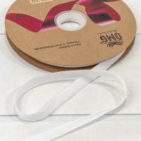 Лента Бархат 1,2см*25ярд Белый 1/16 1/64 Арт: 592-12/49