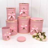 Коробки Цилиндр Набор 1/6 21*25,5 &quot;Flowers for you&quot; Нежно-розовый 1/8 Арт: 720950/10 - Коробки Цилиндр Набор 1/6 21*25,5 "Flowers for you" Нежно-розовый 1/8 Арт: 720950/10