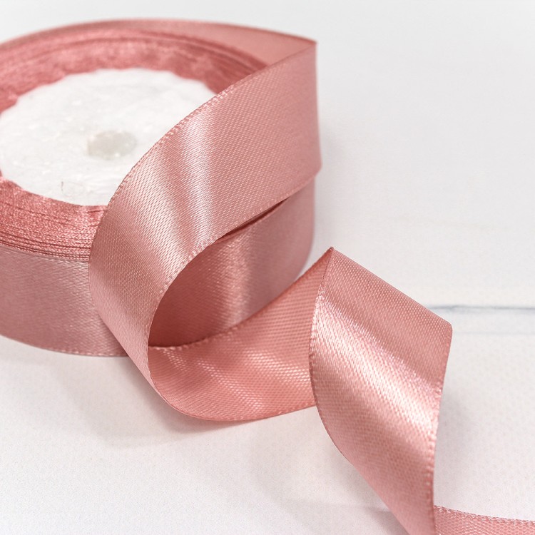 Лента Атласная Сатин 2,5см*25ярд Грязно-розовый 1/5 1/120 Арт: 562-25/135