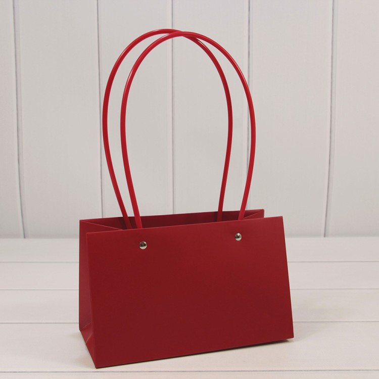 Пакет подарочный "Ваза для цветов" 22*10,5*13,5 Бордовый 1/10 1/300 Арт: 000586EA/7