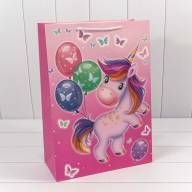 Пакет подарочный &quot;Единорог&quot; (микс) 32*45*15 210г 1/20 1/120 Арт: 000117A - Пакет подарочный "Единорог" (микс) 32*45*15 210г 1/20 1/120 Арт: 000117A