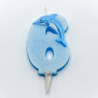 Свечи для торта Цифра 6 "Дельфин" 6,7см 1/12 1/120 Арт: 20012/6 - Свечи для торта Цифра 6 "Дельфин" 6,7см 1/12 1/120 Арт: 20012/6