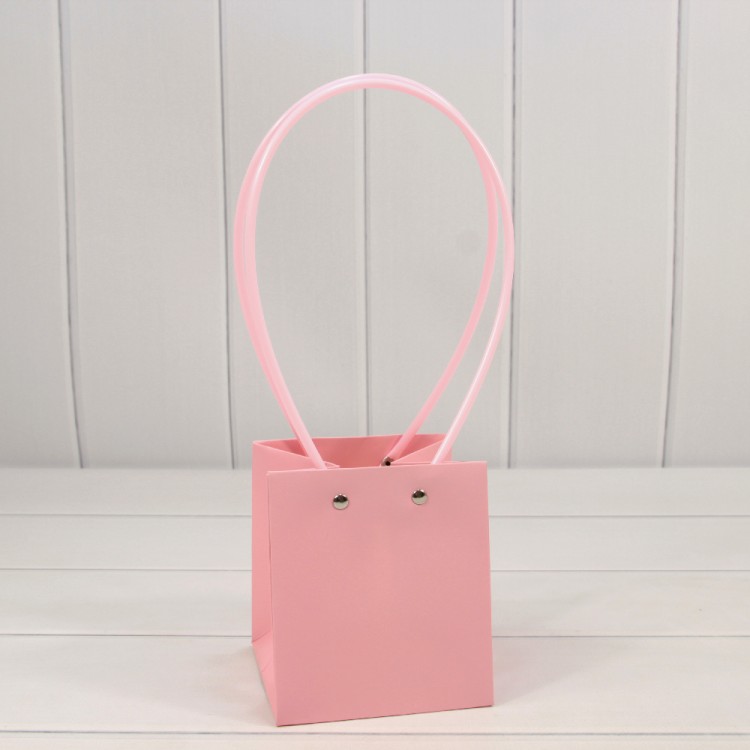 Пакет подарочный "Ваза для цветов" 13*11,5*11,5 Тёмно-розовый 1/10 1/150 Арт: 000170F/182