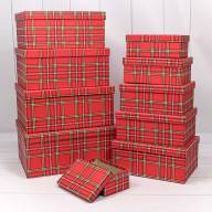 Коробки Прямоугольные Набор 1/10 34*26*15,3 "Клетка" Красный 1/6 Арт: 721604/500 - Коробки Прямоугольные Набор 1/10 34*26*15,3 "Клетка" Красный 1/6 Арт: 721604/500