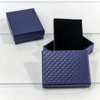 Коробка Прямоугольная 9*7*2,8 "Ромбики-2" Синий 1/12 1/240 Арт: 62797/5