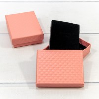 Коробка Прямоугольная 9*7*2,8 "Ромбики-2" Лососевый 1/12 1/240 Арт: 62797/9