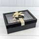 Коробки Прямоугольные Набор 1/3 33,5*25*11,5 с окошком и бантом Чёрный 1/12 Арт: 721306/7