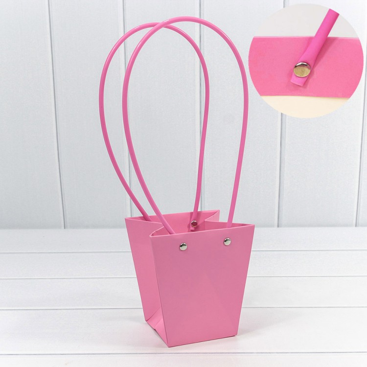 Пакет подарочный "Ваза для цветов" 12,5*12*8 Лиловый 1/10 1/200 Арт: 000171H/34