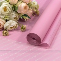 Плёнка 59см 800г матовая "Письмо" 55мкм Светло-пурпурный 1/6 1/12 Арт: 80008/0521