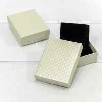 Коробка Прямоугольная 9*7*2,8 "Ромбики-2" Бежевый 1/12 1/240 Арт: 62797/3