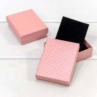 Коробка Прямоугольная 9*7*2,8 "Ромбики-2" Розовый 1/12 1/240 Арт: 62797/4