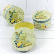 Коробки Круглые Набор 1/3 22*13 &quot;Easter Greetings&quot; 1/12 Арт: 720-731 - Коробки Круглые Набор 1/3 22*13 "Easter Greetings" 1/12 Арт: 720-731