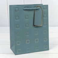 Пакет подарочный с тиснением &quot;Квадратики&quot; (микс) 18*23*10 210г 1/20 1/360 Арт: 000881E - Пакет подарочный с тиснением "Квадратики" (микс) 18*23*10 210г 1/20 1/360 Арт: 000881E