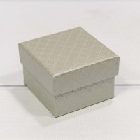 Коробка Квадратная 5,5*5,5*3,5 "Ромбики" Серый 1/24 1/360 Арт: 61255/6