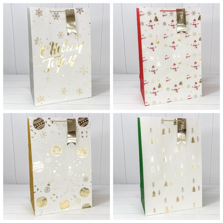 Пакет подарочный "Новый год" (микс 401) 42*64*25 210г 1/20 1/60 Арт: 300401N