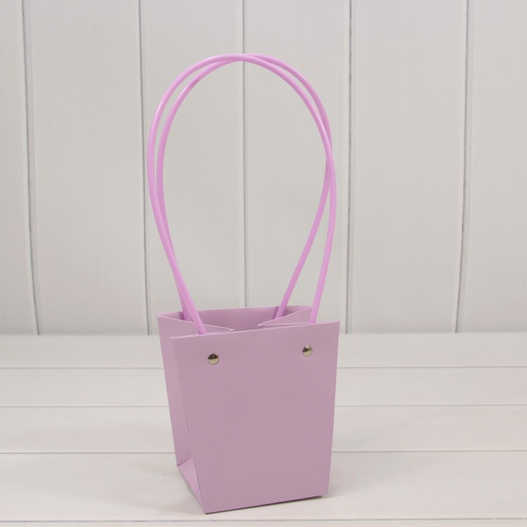 Пакет подарочный "Ваза для цветов" 13*10*13 Сиреневый 1/10 1/250 Арт: 000586F/2