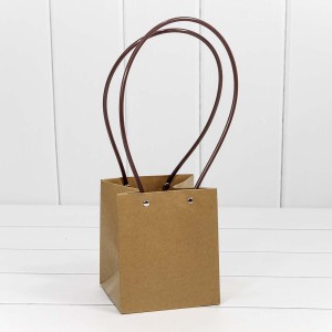 Пакет подарочный "Ваза для цветов" 15*13*13 Крафт 1/10 1/150 Арт: 000171P