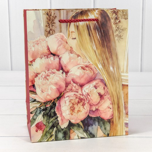 Пакет подарочный "Цветы" (микс 398) 18*23*10 210г 1/20 1/360 Арт: 000398E