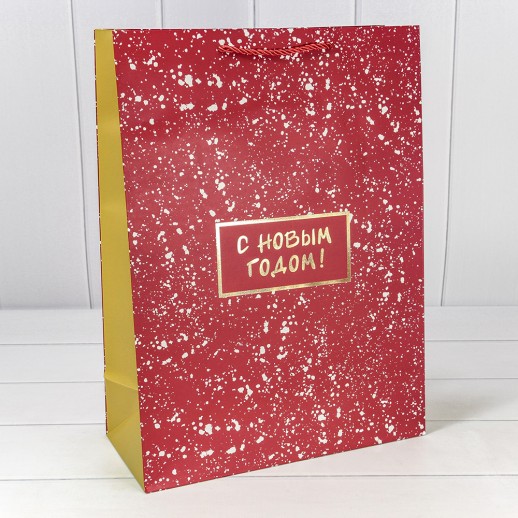 Пакет подарочный "Новый год" (406) 33*45*15 210г 1/20 1/80 Арт: 300406A